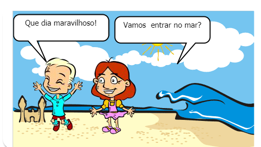 Os netos vão a praia e a avó fica em casa preparando o jantar.