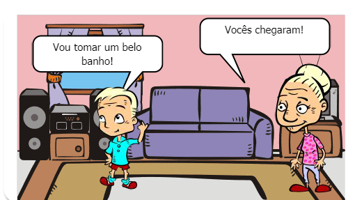 Os netos vão a praia e a avó fica em casa preparando o jantar.