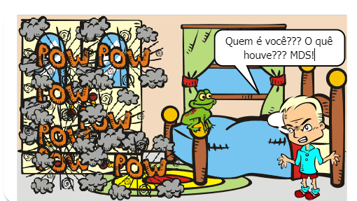 Um Rmulekin não quer tomar banho, daí a mãe dele quer surrá-lo, mas ele tenta negociar :)