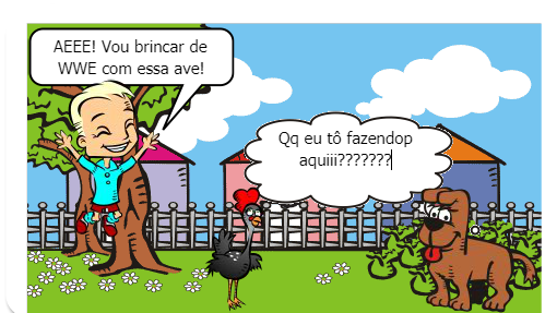 Um Rmulekin não quer tomar banho, daí a mãe dele quer surrá-lo, mas ele tenta negociar :)