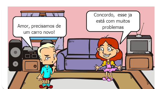 Um casal que busca comprar um carro novo