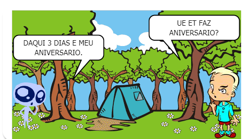 um et chegou a terra