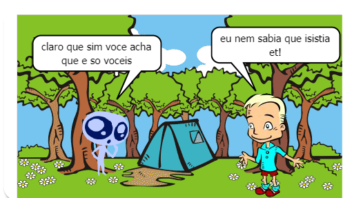 um et chegou a terra