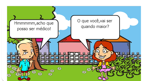 A história conta sobre um menino que pensa em que pode trabalhar quando maior.