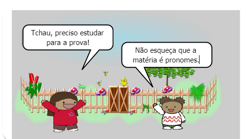 Alice entra em um livro de gramática e conhece os vários tipos de pronomes