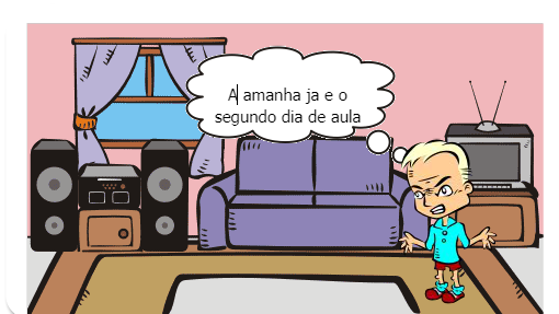 o segundo dia de aula