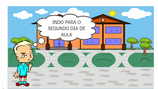 o segundo dia de aula