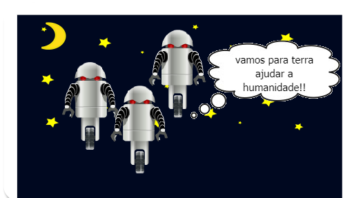 robos que vem do espaço para ajudar os humanos,mais todos acham que eles vieram para acaber com a humanidade