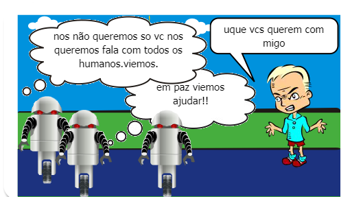 robos que vem do espaço para ajudar os humanos,mais todos acham que eles vieram para acaber com a humanidade