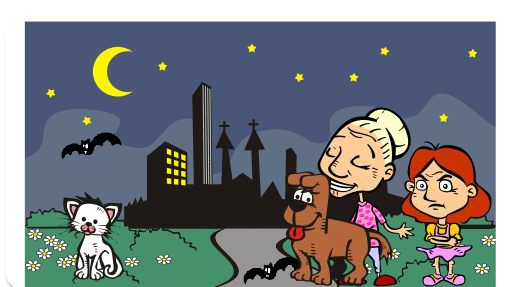 A cadelinha de ritinha vivia correndo atras do gato da vizinha dona Neca mas um dia o gato cansado de correr jogou um rato nela.