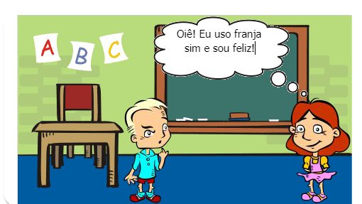 O coleguinha que fazia a Lis chorar não entendeu nada, viu a felicidade dela e parou de implicar. Tempos depois eles se tornaram amigos e os dois ficaram felizes!