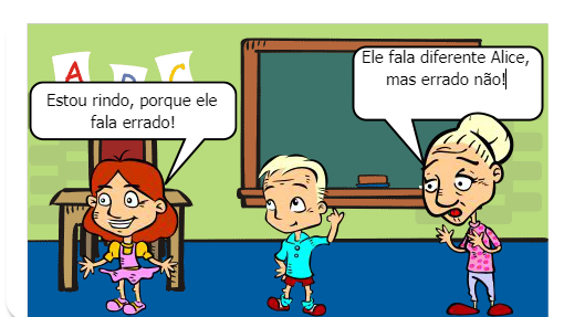 A saída de joão do interior da Bahia para estudar em São Paulo, não foi nada fácil para ele, pois ele vem de uma cultura diferente dos seus novos coleguinhas, e quase todas vezes que ele pronuncia uma palavra é motivo de risos, porque as palavras de João, são diferentes, ele fala segundo a sua região, a qual mora antes.