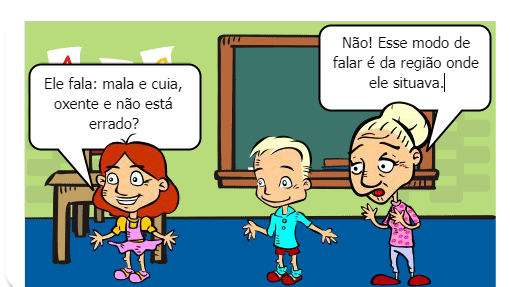 A saída de joão do interior da Bahia para estudar em São Paulo, não foi nada fácil para ele, pois ele vem de uma cultura diferente dos seus novos coleguinhas, e quase todas vezes que ele pronuncia uma palavra é motivo de risos, porque as palavras de João, são diferentes, ele fala segundo a sua região, a qual mora antes.