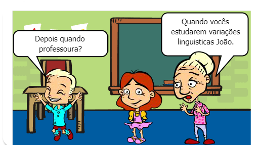 A saída de joão do interior da Bahia para estudar em São Paulo, não foi nada fácil para ele, pois ele vem de uma cultura diferente dos seus novos coleguinhas, e quase todas vezes que ele pronuncia uma palavra é motivo de risos, porque as palavras de João, são diferentes, ele fala segundo a sua região, a qual mora antes.