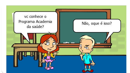 O programa 
Academia da Saúde é uma
estrategia de promoção do cuidaddo com a saude, a partir da implantação de espaços publicos com infraestrutura e profissionais qualificados