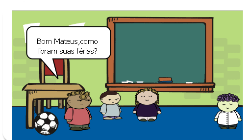 Depois de várias tentativas de encontrar a história perfeita para contar a seus coleguinhas sobre sua viagem nas férias, Mateus decidiu por contar sobre o dia em que conheceu o golfinho.