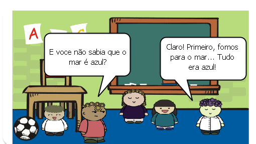 Depois de várias tentativas de encontrar a história perfeita para contar a seus coleguinhas sobre sua viagem nas férias, Mateus decidiu por contar sobre o dia em que conheceu o golfinho.