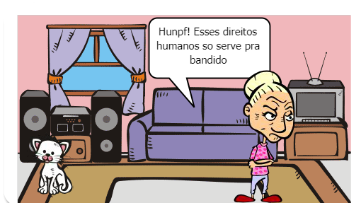 Vovó Teresa tem uma conversa com suas duas sobrinhas sobre Direitos Humanos e os assuntos abordados a esse tema. 