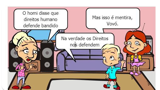 Vovó Teresa tem uma conversa com suas duas sobrinhas sobre Direitos Humanos e os assuntos abordados a esse tema. 