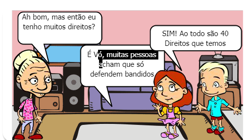 Vovó Teresa tem uma conversa com suas duas sobrinhas sobre Direitos Humanos e os assuntos abordados a esse tema. 