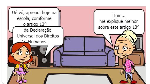 Guilherme e Fabiana N° 14 e 37 (3° ano A) <br />
<br />
A TIRINHA ABAIXO FALA SOBRE OS DIREITOS HUMANOS UNIVERSAIS E É COMPOSTA POR 4 PERSONAGENS:<br /><br /><br />
<br /><br /><br />
1° Professor<br /><br /><br />
2° Carlos<br /><br /><br />
3° Ariana<br /><br /><br />
4° Vovó<br /><br /><br />
<br /><br /><br />
OBS: Carlos e Ariana são alunos na HQs!