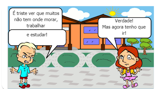 Guilherme e Fabiana N° 14 e 37 (3° ano A) <br />
<br />
A TIRINHA ABAIXO FALA SOBRE OS DIREITOS HUMANOS UNIVERSAIS E É COMPOSTA POR 4 PERSONAGENS:<br /><br /><br />
<br /><br /><br />
1° Professor<br /><br /><br />
2° Carlos<br /><br /><br />
3° Ariana<br /><br /><br />
4° Vovó<br /><br /><br />
<br /><br /><br />
OBS: Carlos e Ariana são alunos na HQs!
