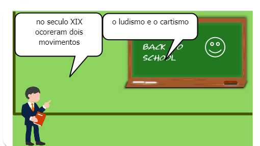 O Ludismo e o Cartismo, Os ludistas eram também chamados de “Quebradores de Máquinas”, pois se caracterizavam pela invasão das fábricas destruindo os equipamentos existentes como uma forma de protesto 
os cartistasse pronunciava de maneira menos agresiva , tendo seu direcionamento focado na política, por meio da qual conseguiu conquistar diversos direitos políticos para o grupo de trabalhadores.