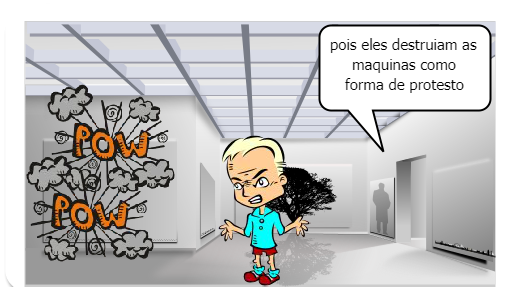 O Ludismo e o Cartismo, Os ludistas eram também chamados de “Quebradores de Máquinas”, pois se caracterizavam pela invasão das fábricas destruindo os equipamentos existentes como uma forma de protesto 
os cartistasse pronunciava de maneira menos agresiva , tendo seu direcionamento focado na política, por meio da qual conseguiu conquistar diversos direitos políticos para o grupo de trabalhadores.