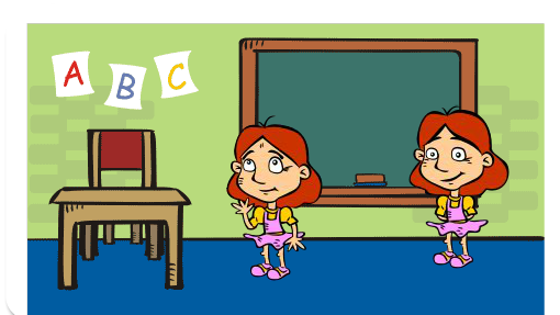 Angelica, Junior e Keuve apresentam o trabalho á classe.