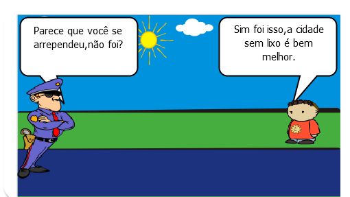 Em uma cidade chamada midgar,o povo de lá não se preocupava muito com o lixo,e com isso,um guarda chamado Pedro,estava cansado de viver com toda essa sujeira,e decidiu tomar uma atitude,que todos aqueles que jogassem lixo ao ar ou a espaço livre,seria multado e sentenciado a limpar a cidade por 1 mês.E com isso,um menino chamado joão se revolta com isso,e aprende uma nova forma de se pensar.