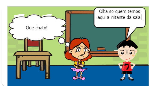 A vítima dessa vez e Gabriele que sofre muito na escola por causa de pessoas que não tem noção do que fazem.