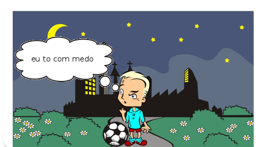 o menino que tinha medo de jogar bola no escuro