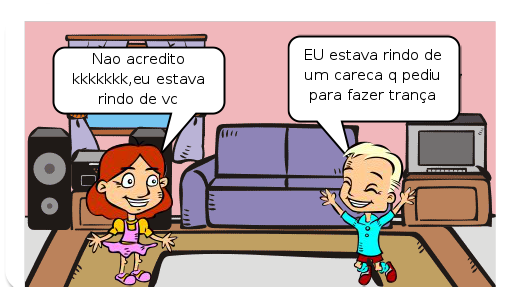 As lindas tranças de um careca