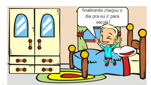 na escola
