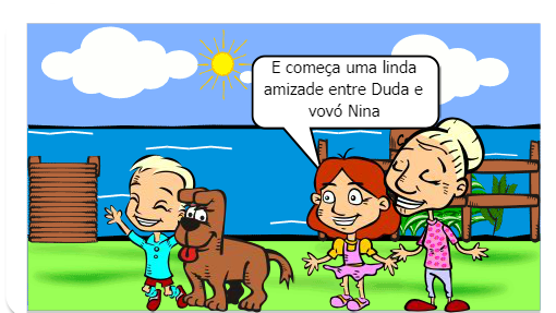 Pedrinho vai visitar a vovó e leva um amiguinha.