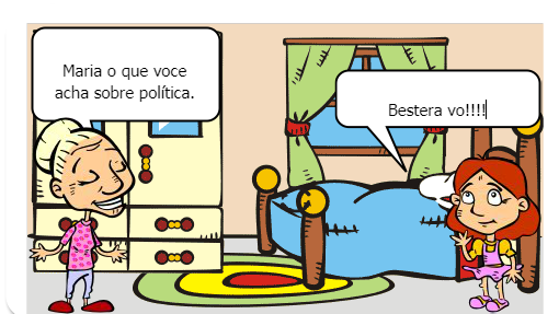 venha aprender sobre o que o povo pensa sobre a politica brasileira e venha se divertir com mario e mariazinha de castro e tambem varios outros politicos como marina e bolsonabo e venha falar sobre o que voce pensa sobre a politica moro e nois aproveita e estora uma pipoca pq estou brocado e presciso de comida o mais rapido possivel para pode contar essa historia para voces
