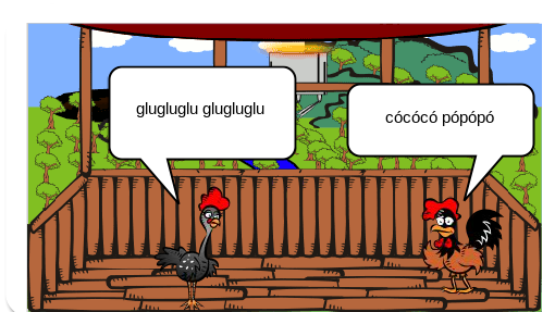 A galinha come o ovo da coleguinha 