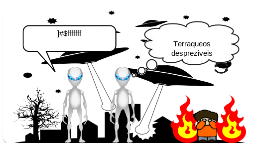 os ETs invadem a terra.