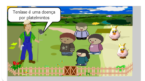 Nós vamos falar nessa historinha sobre a doença chamada teníase.