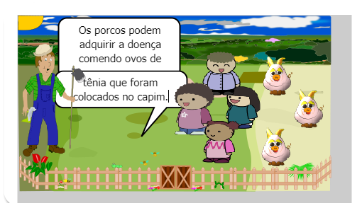 Nós vamos falar nessa historinha sobre a doença chamada teníase.