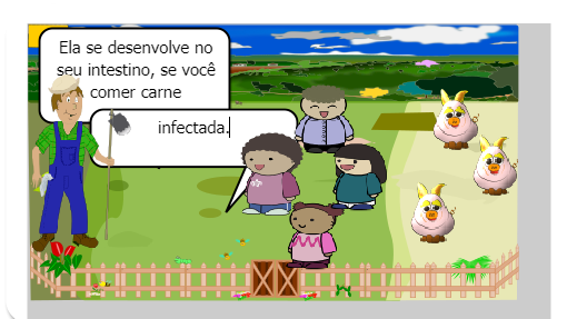 Nós vamos falar nessa historinha sobre a doença chamada teníase.