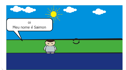 Eu sou Saimon e o meu esporte favorito é lutar Jiu-Jitsu.