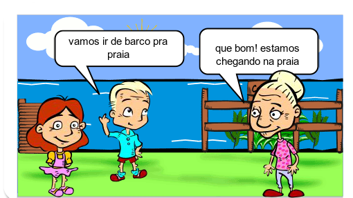 Uma historia em que vão pra praia e brinca e comem e surfam é bem legal vamos ver como foi.<br />
Matheus e Natália<br />
