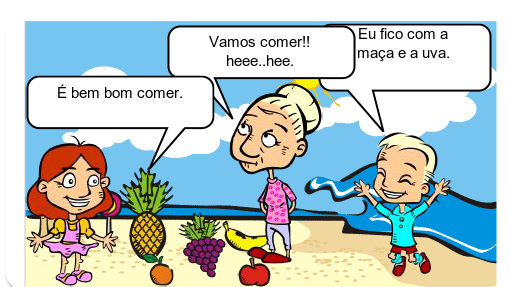 Uma historia em que vão pra praia e brinca e comem e surfam é bem legal vamos ver como foi.<br />
Matheus e Natália<br />
