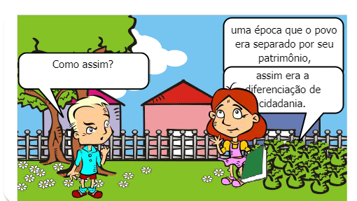 Um breve diálogo entre dois colegas sobre os períodos históricos da Educação do Campo no Brasil.