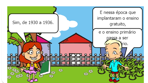 Um breve diálogo entre dois colegas sobre os períodos históricos da Educação do Campo no Brasil.