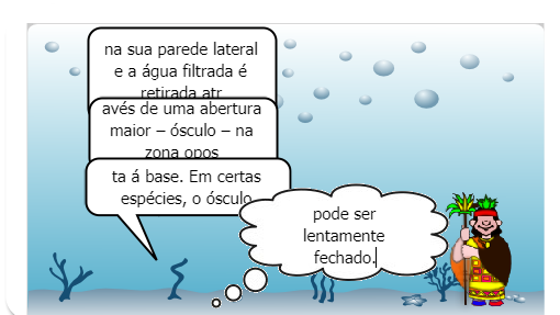 A mãe natureza vai apresentar alguns filos e subfilos do ambiente aquático.