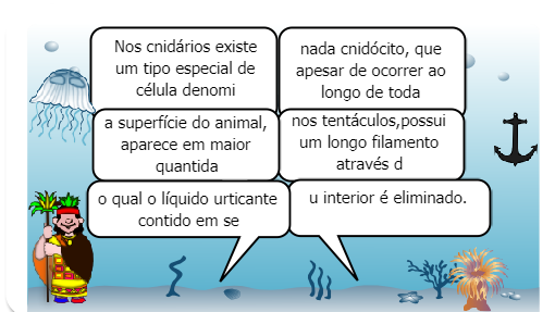A mãe natureza vai apresentar alguns filos e subfilos do ambiente aquático.