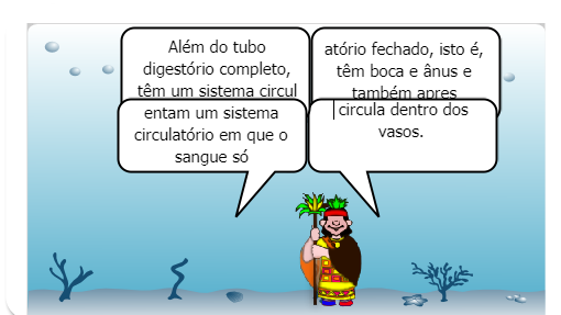 A mãe natureza vai apresentar alguns filos e subfilos do ambiente aquático.