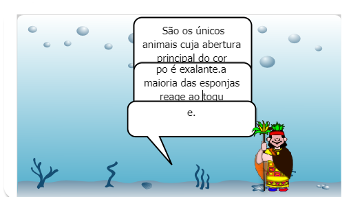 A mãe natureza vai apresentar alguns filos e subfilos do ambiente aquático.